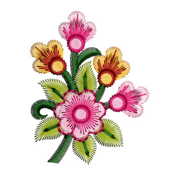 Simple Floral Applique Embroidery