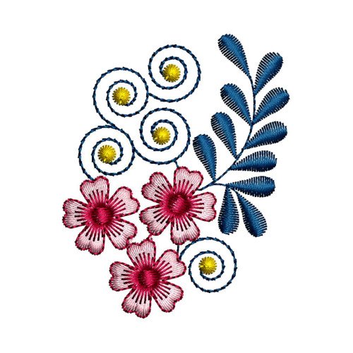 Simple Flower Pattern Embroidery