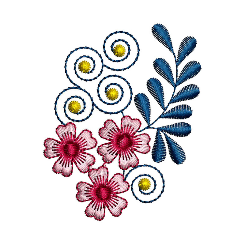 Simple Flower Pattern Embroidery