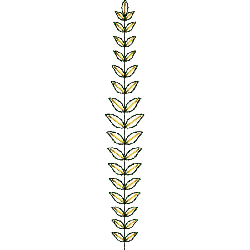 Simple Leaf Embroidery Design