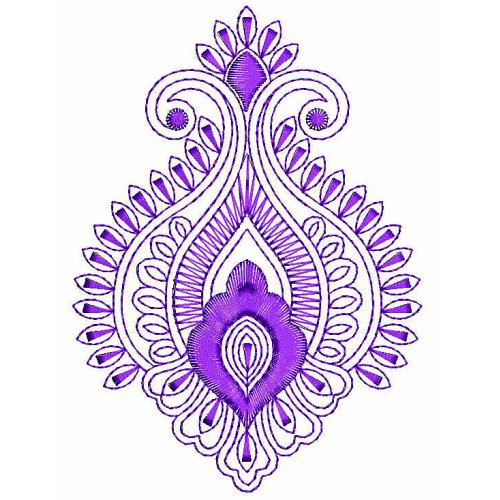 Simple Outline Applique Embroidery Design 25721