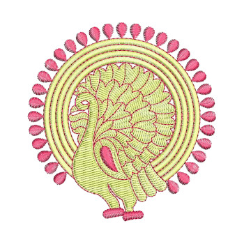 Simple Peacock Embroidery Design