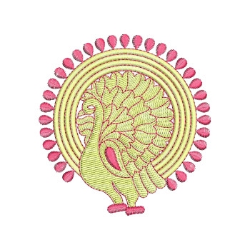 Simple Peacock Embroidery Design
