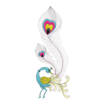 Simple Peacock Embroidery Design
