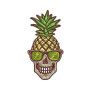 Skull Pineapple Embroidery With Sunglasses