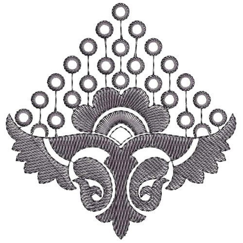 Small Circle Dot Applique Embroidery Design 25995