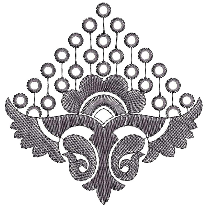 Small Circle Dot Applique Embroidery Design 25995