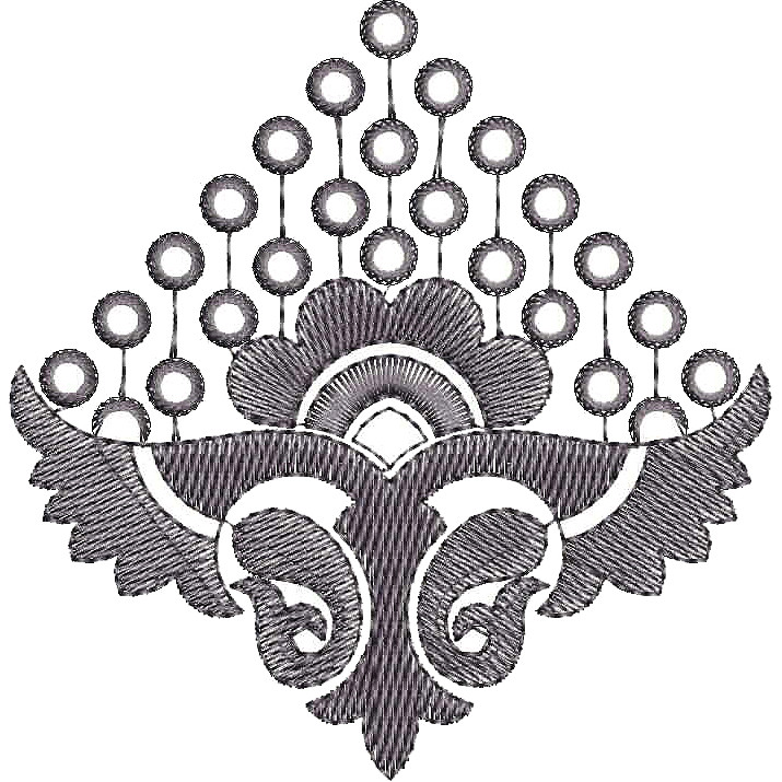 Small Circle Dot Applique Embroidery Design 25995