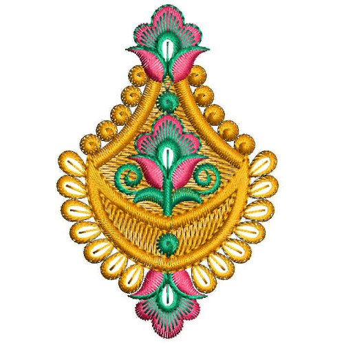 Small Floral Applique Embroidery Design 25005