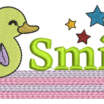 Smile Embroidery Text Design