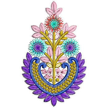 Snowflake Floral Embroidery Applique