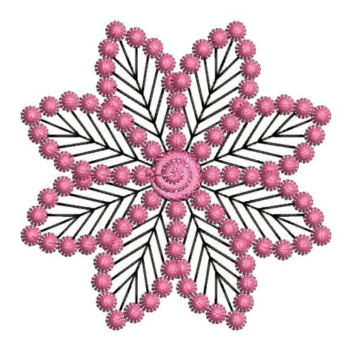 Snowflake Machine Embroidery Design 26195