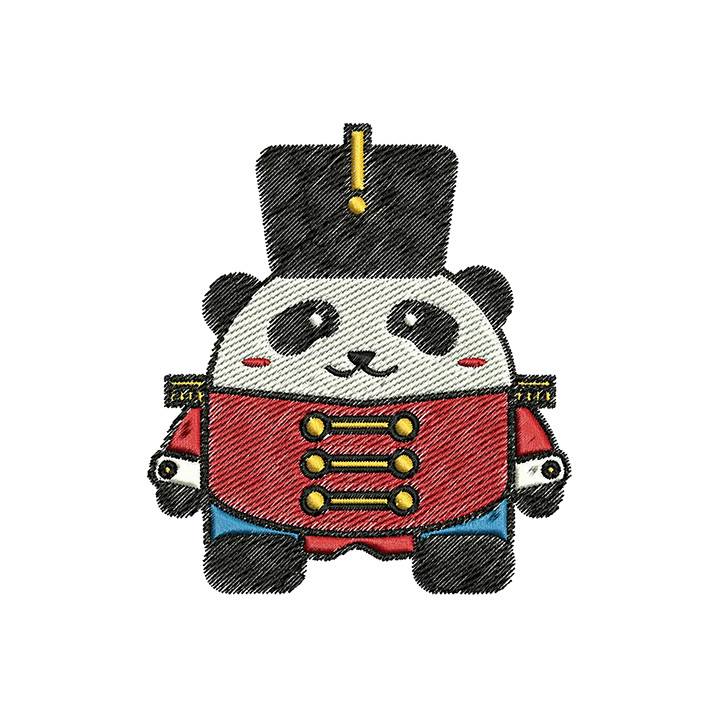 Soldier Panda Embroidery