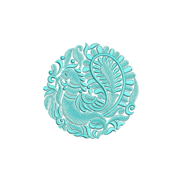 South Indian Peacock Embroidery