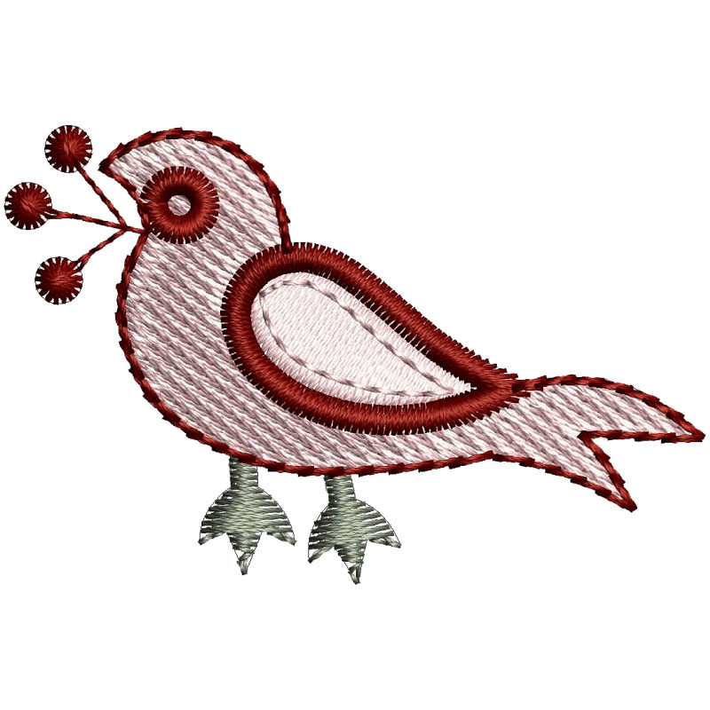 Sparrow Applique Embroidery Design 25116