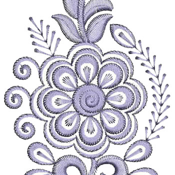 Spring Flower Applique Embroidery Design 25850