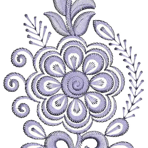 Spring Flower Applique Embroidery Design 25850