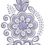 Spring Flower Applique Embroidery Design 25850