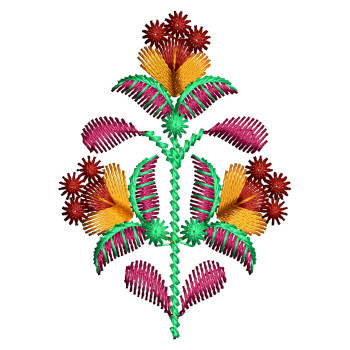 Spring Flowers Embroidery Design