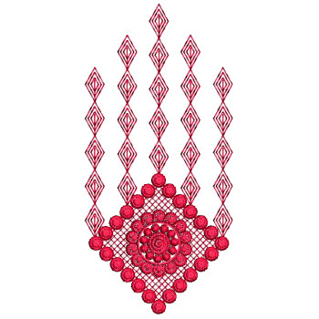 Square Jumkha Style Embroidery Design 25349