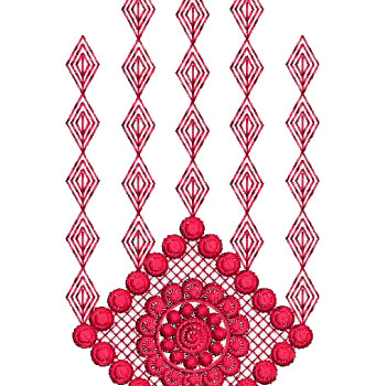 Square Jumkha Style Embroidery Design 25349