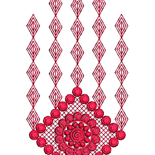 Square Jumkha Style Embroidery Design 25349