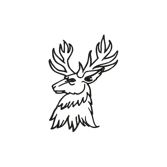 Stag Horn Embroidery Design