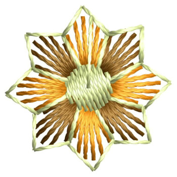 Stylish Trio Colored Applique Embroidery 26163