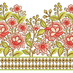 Suit Border Embroidery Design