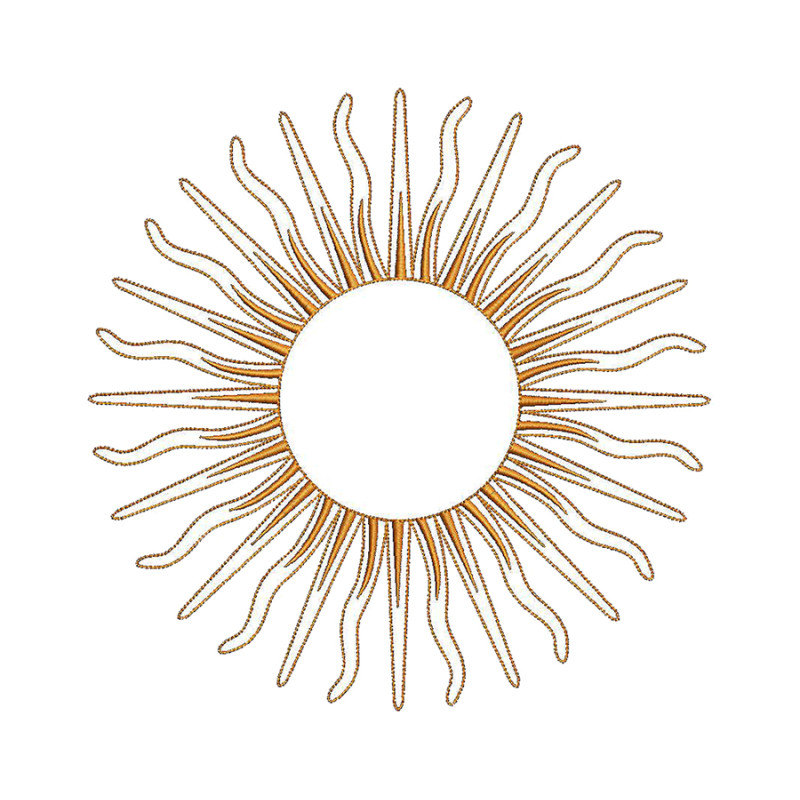 Sun Embroidery Pattern