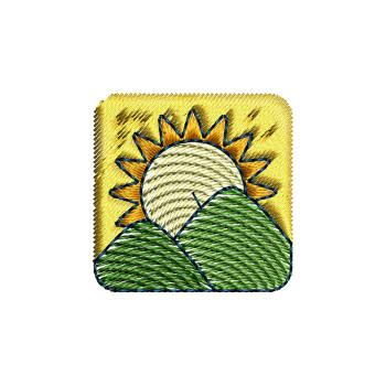 Sunset Embroidery Design