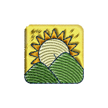 Sunset Embroidery Design