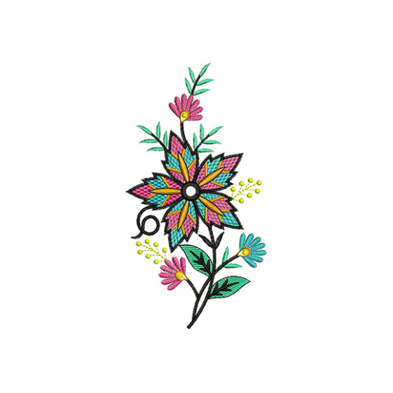 Sweatshirt Flower Embroidery