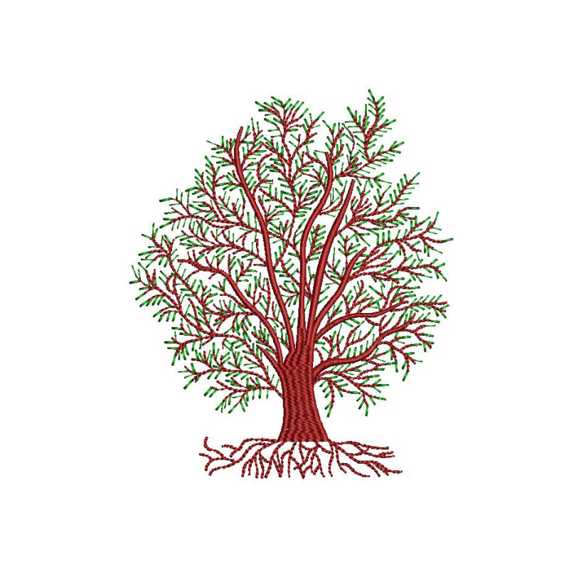 Symbolic Tree of Life Embroidery Design