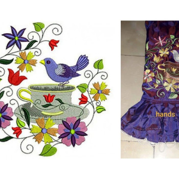 Table Cover Embroidery Design 24847