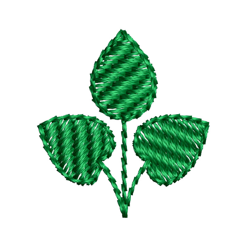 Three Leaves Embroidery Design