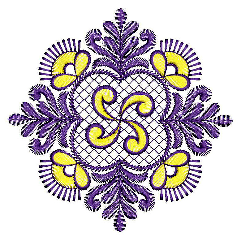 Tie Knot Curtain Embroidery Design