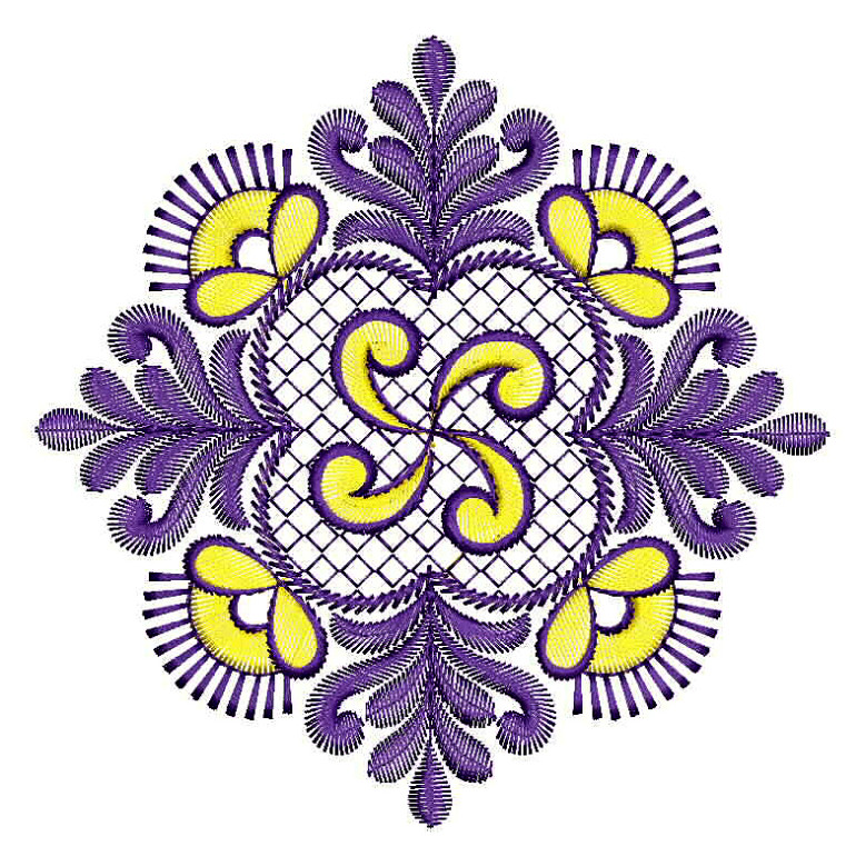 Tie Knot Curtain Embroidery Design