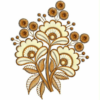 Tiny Flower Applique Embroidery Design 24860