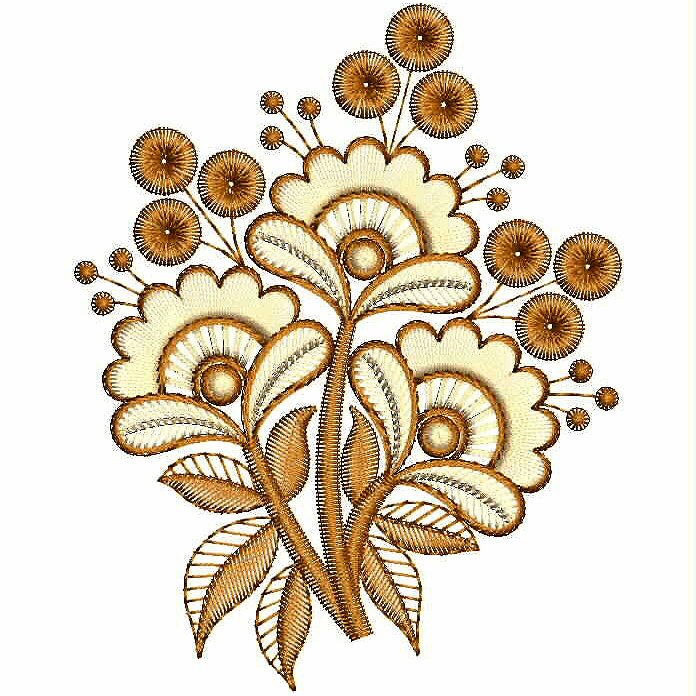 Tiny Flower Applique Embroidery Design 24860
