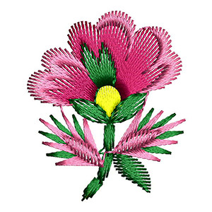 Tiny Pink Rose Embroidery Design