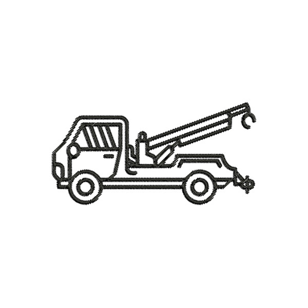 Tow Truck Embroidery Pattern