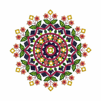 Traditional Folk Caps Embroidery Applique Design