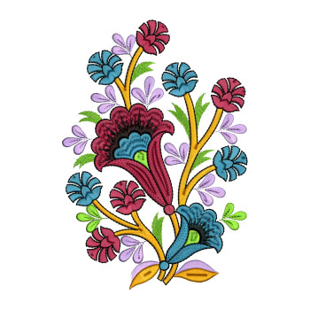 Traditional Ottoman Turkey Patch Embroidery Design