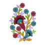 Traditional Ottoman Turkey Patch Embroidery Design