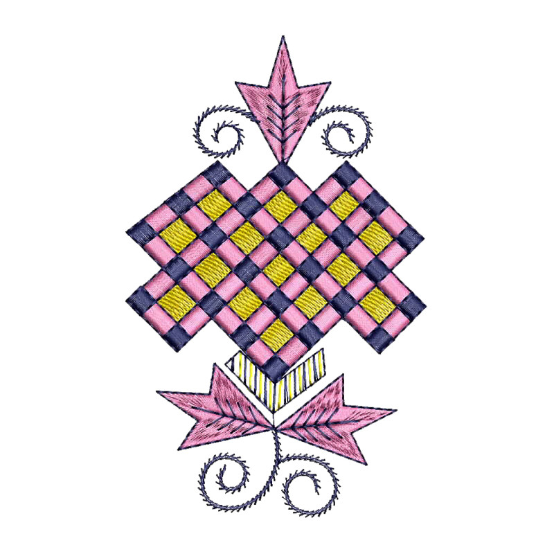 Traditional Portuguese Style Folk Embroidery Pattern