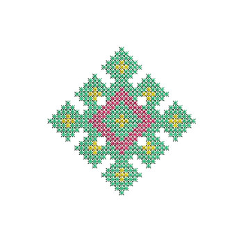 Traditional Russian And Slavic Square Embroidery Design