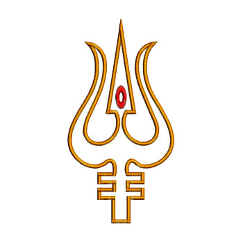 Trishul Embroidery Design