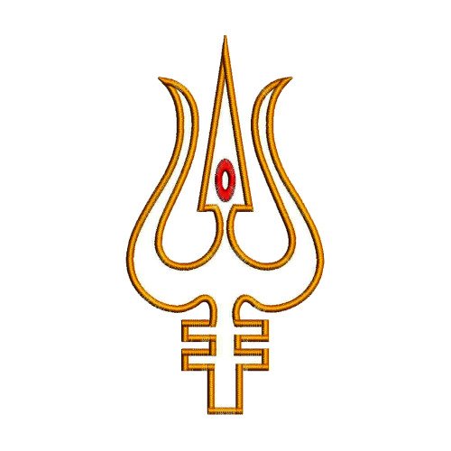 Trishul Embroidery Design