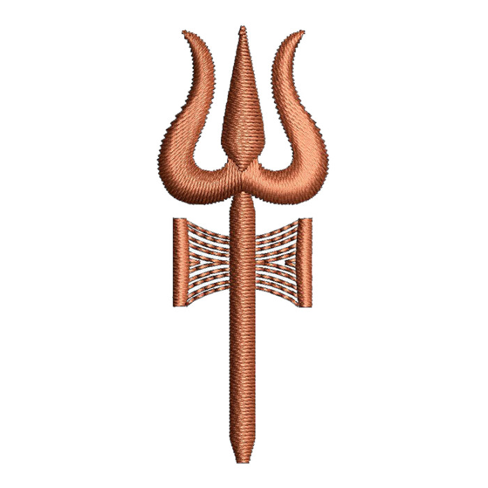 Trishul Embroidery Design